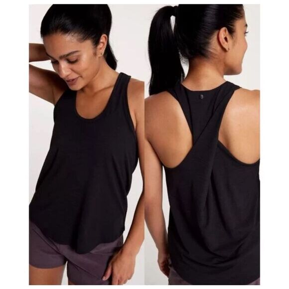 CALIA Women's Twist Back Tank top Pure Black size M NWT - Picture 1 of 8